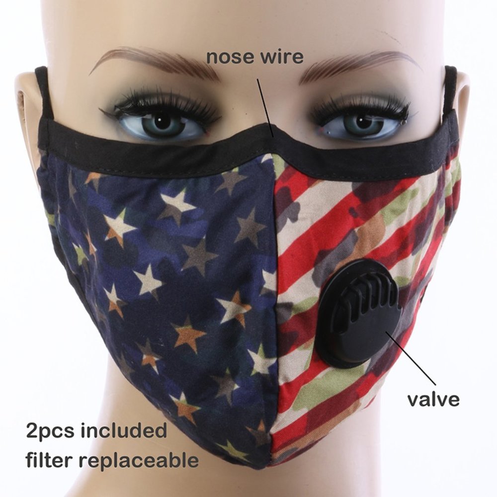 American Flag Respirator Reusable Face Mask